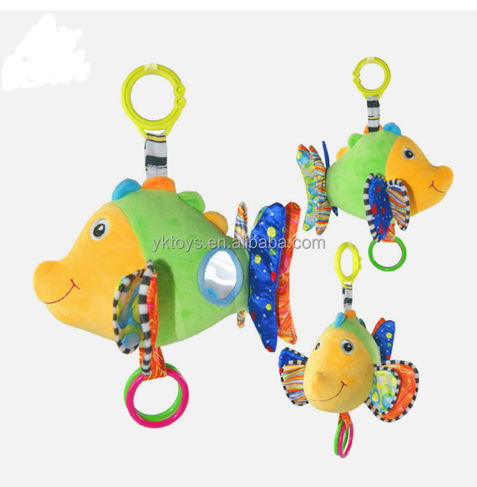 Милая детская игрушка, рыба, музыкальная подвесная игрушка, мягкая рыба