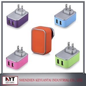 2usb universal <span class=keywords><strong>batterie</strong></span> externe <span class=keywords><strong>chargeur</strong></span>, plug UA 5 V 3.4A usb <span class=keywords><strong>chargeur</strong></span> mural avec CE FCC ROHS - Product Image 3