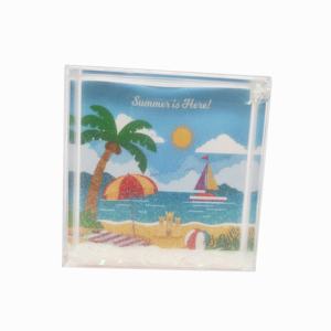 กรอบรูปพลาสติกสี่เหลี่ยม4x4กรอบลูกโลกหิมะแวววาวสำหรับตกแต่งบ้านจากผู้ผลิต - Product Image 5