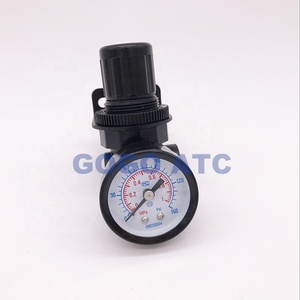 Regulador de Presión de Aire GOGOATC GOGO Tipo Mindman, Regulador Tubular Neumático <span class=keywords><strong>NAR</strong></span>-200 Rc de 1/4'', Manómetro y Soporte - Product Image 2