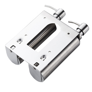 Distributeur de savon manuel mural <span class=keywords><strong>porte</strong></span>-<span class=keywords><strong>shampoing</strong></span> en acier inoxydable de grande capacité - Product Image 5