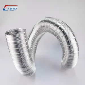 Semi-rígido De Alumínio Retardante De Fogo Resistente Ao Calor Do Duto de ar Flexível Pipe
