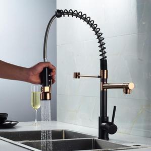 <span class=keywords><strong>Robinet</strong></span> de cuisine industriel extractible, mélangeurs à montage sur pont, <span class=keywords><strong>robinet</strong></span> de lavabo de cuisine en laiton <span class=keywords><strong>flexible</strong></span> <span class=keywords><strong>avec</strong></span> douchette extractible - Product Image 3