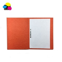 Carpeta de Archivo Personalizada con Impresión UV Ecológica, Tamaño A4/Carta, Color Naranja, con Diseño de Mármol, Marca Three-Color Stone, Venta al Por Mayor