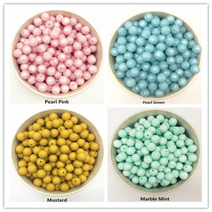 Mẫu Miễn Phí Bpa Cấp Thực Phẩm Miễn Phí Bán Buôn Số Lượng Lớn Silicone Teether Bead Cho Bé Tething - Product Image 2