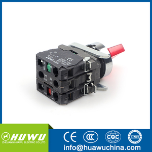 HUAWU XB4BK1245 אדום led 220v בורר מתג בורר מתג עם LED חשמל בורר מתגי - Product Image 4