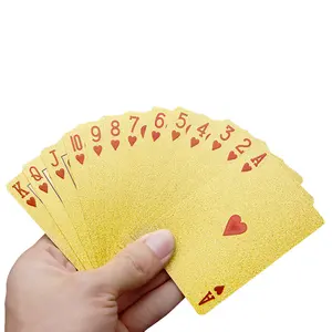 Игральные карты для покера из серебристой и золотой фольги с индивидуальным дизайном лучшего качества