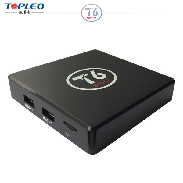 Haute qualité produits KODI 17.1 Pré-installled Dernière android tv box 7.1 avec télécommande pour T6