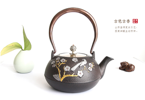 กาน้ำชาเหล็กหล่อหม้อชาญี่ปุ่นแบบมีมือชุดน้ำชากังฟูจีนสั่งผลิต