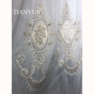 Tenda in Voile di Alta Qualità con Ricami, Tessuto Trasparente Bianco per Finestre del Soggiorno - Product Image 4