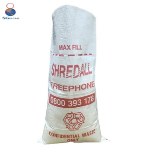 SGglobal Poly Packaging Sack PP Woven Bags 50kg Rice Corn Flour Wheat Heat Seal Plastic Bag Polypropylene Woven Sack For Grain