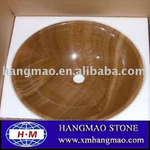 amarillo de madera vena de mármol del fregadero - Product Image 1