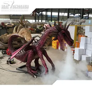 Outdoor Decoration Attractive Flying Dragon Life Size Animatronic Dragon
