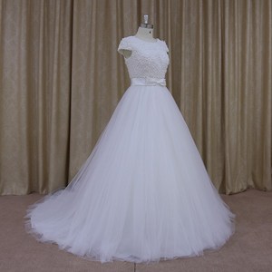DH003 <span class=keywords><strong>manga</strong></span> corta 3d flor con perlas vestido de huésped de <span class=keywords><strong>la</strong></span> boda vestido del bebé imágenes - Product Image 3