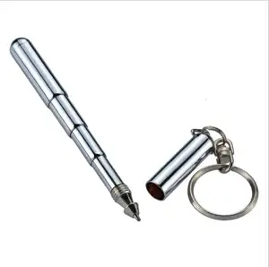 מודגש נמתח כדור עט Telepen Keyring telescopin נע עט מיני טלסקופי כדורי עט