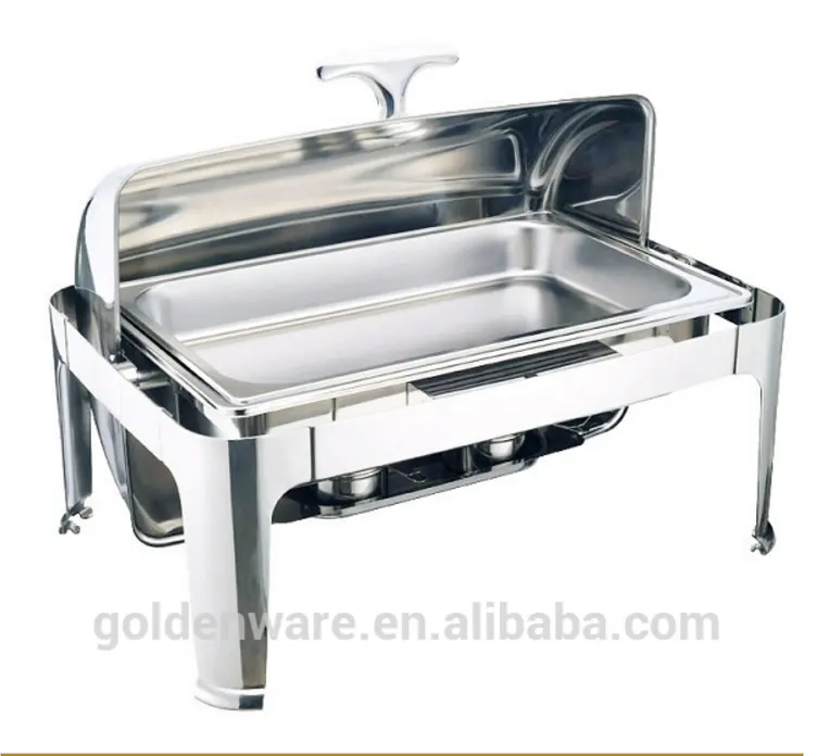 Utensílios de ouro equipamentos de restauração cozinha 9L gás comercial elétrica roll top buffet aquecedores de alimentos