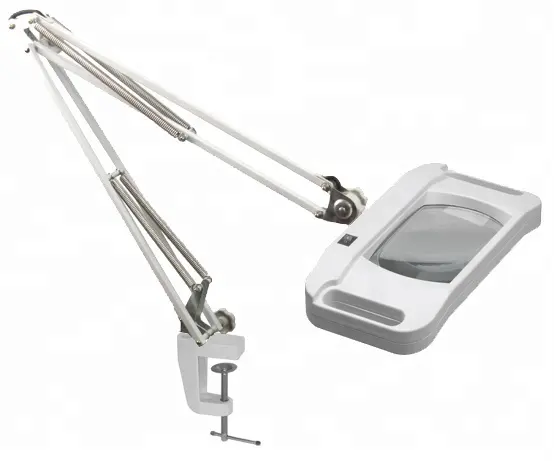ESD electronic magnifier lamp with magnifying glass