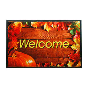 Maison absorbante automne histoire série Polyester coupe Pile imprimé anti-dérapant nettoyage de chaussures personnalisé extérieur sol entrée porte tapis - Product Image 6