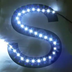 S Forma de Tira CONDUZIDA SMD 2835 DC 12V 5M 300LED Flexível Flexível do DIODO EMISSOR de Fita Backlight Canal Letras Publicidade luz ww