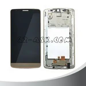 Cor de ouro Para LG G3 Stylus D690 Screen Display LCD com Tela de Toque e Quadro