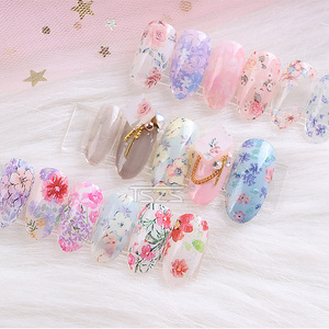TSZS ขายส่งมืออาชีพ2.5*100ซม.เล็บดอกไม้ฟอยล์สติกเกอร์เล็บ Hot Transfer DIY เล็บ Art <span class=keywords><strong>Decals</strong></span> 2020เล็บ - Product Image 3