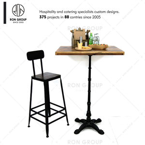 Mobilier <span class=keywords><strong>de</strong></span> Restaurant en plein air et intérieur, <span class=keywords><strong>tabouret</strong></span> <span class=keywords><strong>de</strong></span> <span class=keywords><strong>Bar</strong></span> Vintage <span class=keywords><strong>de</strong></span> <span class=keywords><strong>Style</strong></span> <span class=keywords><strong>industriel</strong></span>, <span class=keywords><strong>tabouret</strong></span> <span class=keywords><strong>de</strong></span> <span class=keywords><strong>Bar</strong></span> haut et ensemble <span class=keywords><strong>de</strong></span> Table, Table à manger en bois massif - Product Image 3