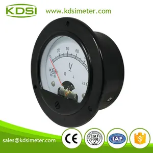 Voltímetro analógico profissional bo-65 dc100v, voltímetro redondo de painel analógico de alta qualidade