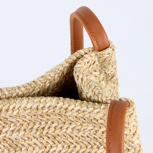 Borsa tote estiva <span class=keywords><strong>da</strong></span> donna <span class=keywords><strong>in</strong></span> <span class=keywords><strong>paglia</strong></span> intrecciata, borsa della spesa riutilizzabile - Product Image 4