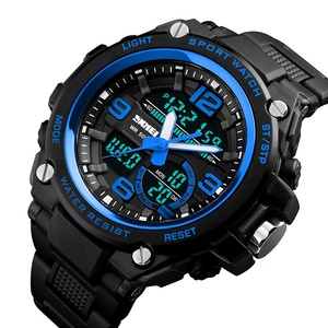 Reloj Digital de Gran Esfera con 3 Zonas Horarias, Correa de PU Suave, Resistente al Agua 5 ATM, Marca de Lujo Skmei - Product Image 4