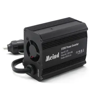 2019 Meind estándar de 150W inversor de corriente DC 12V a AC 110V 230V 240V Dual hembra convertidor de voltaje del coche