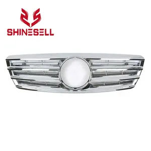 Front grill Silver facelift CL style 4 Fins grille for Mercedes Benz W203 C CLASS 2000-2006