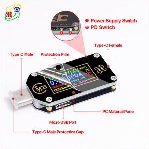 RD TC66C tipi C USB PD tetik USB voltmetre ampermetre <span class=keywords><strong>2</strong></span> yollu gerilim akım ölçer dijital multimetre USB test cihazı - Product Image 3