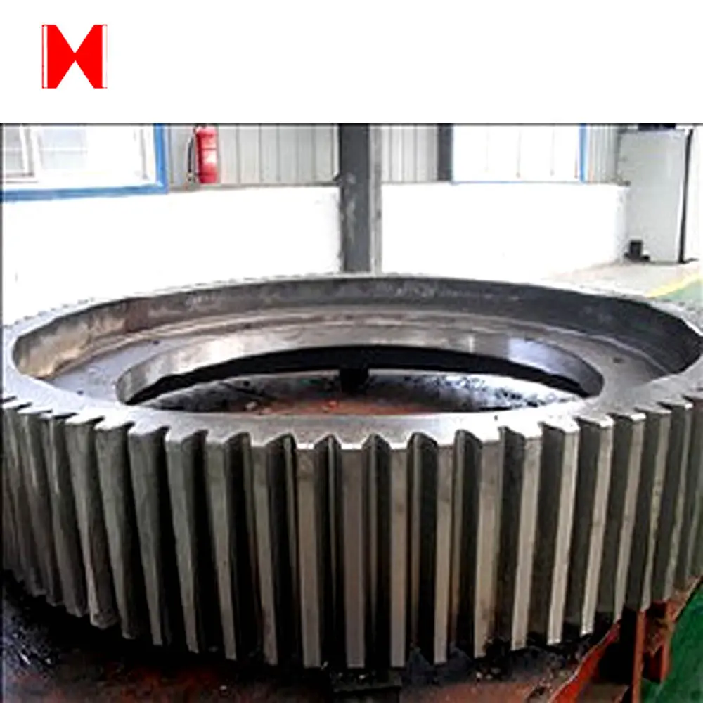 cast iron large diameter ring gear on grinding mill machine