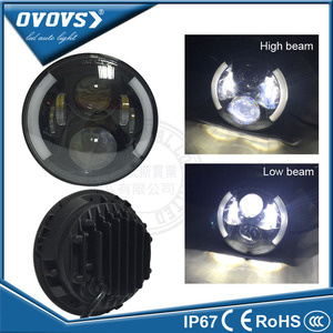 OVOVS H4 Ampoules Objectif du Kit Salut/Lo DOT 12 v 24 v 7 "Pouces phare rond led ange eye projecteur - Product Image 2