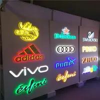 Personalizzato illuminato lettere di scanalatura negozio negozio di fronte porta pubblicità led retroilluminato segno canale
