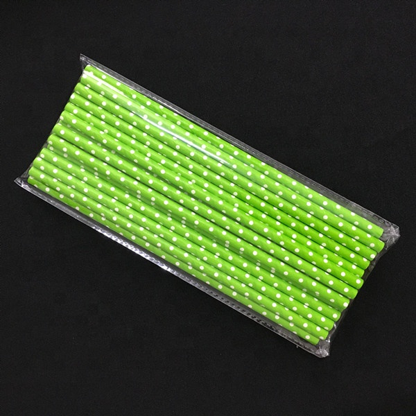 Eco-friendly Paper Drinking Straws Disposable Biodegradable Multi Color Individual Wrapped Paper Straws