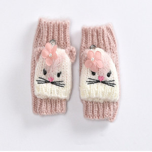 <span class=keywords><strong>Hiver</strong></span> chaud enfant fille de bande <span class=keywords><strong>dessin</strong></span>ée demi palm <span class=keywords><strong>gants</strong></span> sans doigts <span class=keywords><strong>gants</strong></span> d'<span class=keywords><strong>hiver</strong></span> - Product Image 1