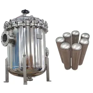 SS304 316 cairan/minyak/anggur/BIR/madu/sirup/mesin penyaringan cat Stainless Steel 304 wadah Filter multi tas