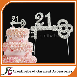 Argent Métal Cristal Diamante Strass Gâteau Ramasse Mariage Couronne Gâteau Topper - Product Image 4