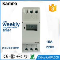 Sakelar Timer Digital yang Dapat Diprogram 220V AC 16A Din Rail Microcomputer Time Relay Kontrol Waktu Otomatis untuk Pompa Cahaya