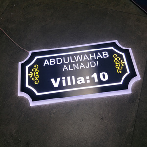 ป้ายทะเบียนห้องสแตนเลสไทเทเนี่ยมสีดำตัวเลข<span class=keywords><strong>ห้อง</strong></span>อะคริลิคความสว่างสูงไฟ LED หมาย<span class=keywords><strong>เลข</strong></span>ประตูโรงแรมเลขประตู - Product Image 3