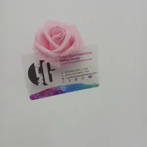 transparent matte surface offset printing pvc plastic business card CMYK Matte Glossy Frosted Samples Available