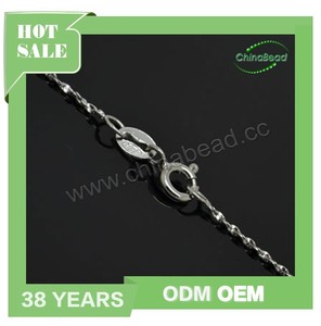 Bajo <span class=keywords><strong>precio</strong></span> collar <span class=keywords><strong>de</strong></span> plata <span class=keywords><strong>esterlina</strong></span> con la primavera anillo <span class=keywords><strong>de</strong></span> cierre, <span class=keywords><strong>de</strong></span> ley 925 babero <span class=keywords><strong>de</strong></span> plata collares - Product Image 3