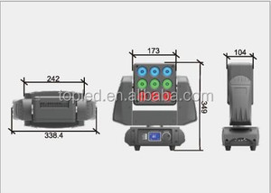 120 W DMX active sano DJ Dance 3*3 matriz de píxeles LED cabeza móvil Luz - Product Image 4