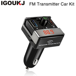 BT Lecteur MP3 Mains Libres <span class=keywords><strong>Voiture</strong></span> Kit + Double USB Chargeur + Transmetteur FM avec USB MP3 LCD Chargeur De <span class=keywords><strong>Voiture</strong></span> - Product Image 2