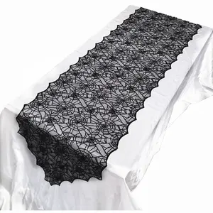 Halloween Decorations Table Runners Black Spider Web Party Table Cloth Black Table Runner