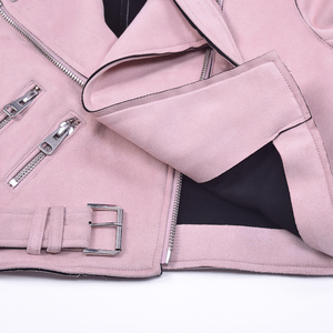 Nouveau modèle de <span class=keywords><strong>veste</strong></span> courte <span class=keywords><strong>en</strong></span> simili daim décontractée pour <span class=keywords><strong>femme</strong></span>, <span class=keywords><strong>veste</strong></span> <span class=keywords><strong>en</strong></span> <span class=keywords><strong>cuir</strong></span> synthétique pour le printemps - Product Image 6