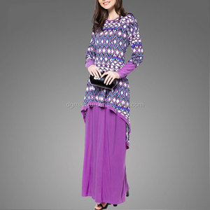 Popular Islámico de Partido de Las Mujeres Vestido de Gasa de Moda Malasia Baju Kurung moderna - Product Image 2