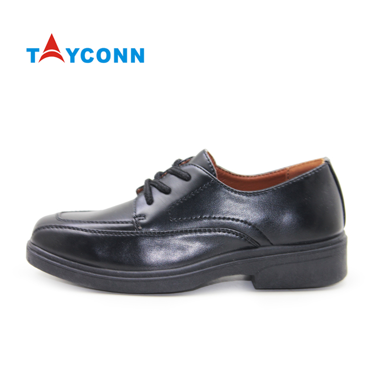 OEM удобный ремень с пряжкой, Униформа, черная кожаная повседневная детская школьная обувь для мальчиков