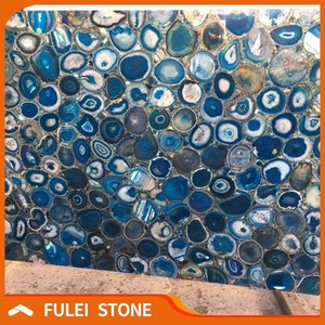 Vente en gros de grandes dalles de pierre d'agate bleue, pierre semi-précieuse - Product Image 5